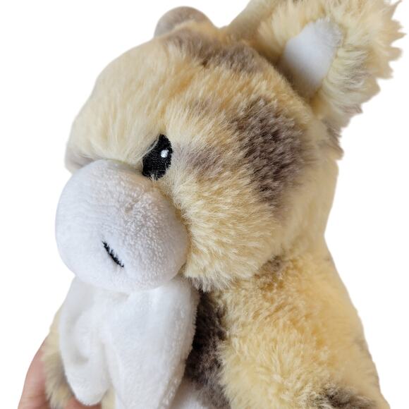 Giraffe Plush Yellow White Stuffed Animal Soft Toy 13 Inch Bow Safari Baby Gift - Picture 2 of 7